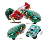 Toddmomy 4pcs Iron Cochain Jumping Toys for Toddlers Wind up Animal Toys Battery Fidget Early Learning Iron