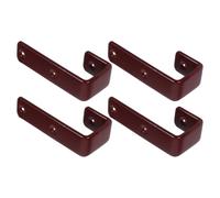 Toddmomy 4pcs Ladder Hooks for Bunk Bed - Metal J Hooks Ladder Bracket for 2.5cm Thickness - Bunk Bed Attachment Fit Dorm Bedroom Use Coffee