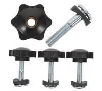 Toddmomy 4pcs Lawn Mower Handle Bolt Nut Kit High Strength Handle Knob Screws for Lawn Mower and Snow Blower Accessories Easy Replacement