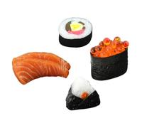 Toddmomy 4Pcs Lifelike Artificial Sushi Model Realistic Rice Simulation for Restaurant Display Food Photography Props Party Decoration and Early Education