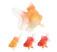 Toddmomy 4pcs Lifelike Koi Figurines for Aquarium Decor Realistic Floating Goldfish Models with Vibrant Colors Non Toxic Materials Educational for Home Fish Tank Display