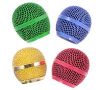 Toddmomy 4pcs Metal Mesh Microphone Grille Replacement Covers with Easy Installation, Fits Different Personal Styles, Suitable for Studio and Live Performance Use