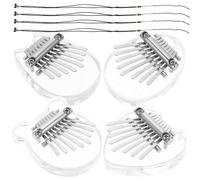 Toddmomy 4pcs Mini Kalimba Note Thumb Piano for Beginners Cartoon Style Cute Kalimba Music Instrument Finger Piano Musical Instrument