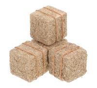 Toddmomy 4Pcs Mini Straw Bale Decorations 2X2X2Cm with String for Dollhouse Farm Scene DIY Crafts Haystack Ornaments for Dollhouse Accessories and Outdoor Decoration