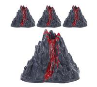 Toddmomy 4pcs Mini Volcano Model Realistic Plastic Lava Eruption Decoration for Dinosaur Play Science Activity Party Supplies and Landscape Diorama