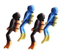 Toddmomy 4pcs Miniature Diver Figurines Swimmers Models for Aquarium Sand Table Decoration Lifelike Ocean Character Ornaments Safe for Fish Tanks