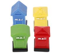 Toddmomy 4pcs Miniature Mailbox Decor Creative Post Box Ornaments for Mini House Garden and Dollhouse Landscaping Red Yellow Blue Green Fun Toys and Unique