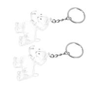 Toddmomy 4pcs Pet Hair Memorial Keepsake Box Transparent Dog Hair Collector Capsule Keychain Compact Stylish Accessory for Bags Keys Portable Tribute to