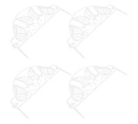 Toddmomy 4pcs Plastic Garden Fence Panels in White, Versatile Size Decorative Picket Border Protecting Plants for Outdoor Gardens and Lawns with Rustic Countryside Style