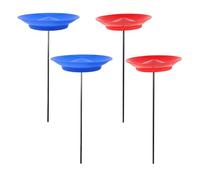 Toddmomy 4pcs Plastic Toy with Juggling Sticks Circus Props Juggling Plates for Clown Accessories Carnival Party Supplies Outdoor Games