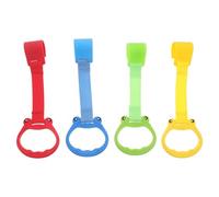 Toddmomy 4pcs Playpen Cartoon Patterns and Pull-up Rings for Cot Hanging Rings Designed for Walking Practice and Boy Girl Assistance
