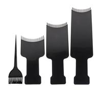 Toddmomy 4pcs Professional Hair Dye Highlighting Board and Brush Kit for Home Use and Salon Curved Plastic Hair Dye Paddle Designed to Make Coloring Easier and Neater Tinting Tool