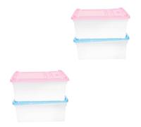 Toddmomy 4pcs Professional Reptile Feeding Box Lightweight Transparent Tortoise and Habitat for Animals for Spiders Frogs and Corn Snakes