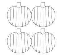 Toddmomy 4PCS Pumpkin Wire Wreath Frame - 12.2"X11.7" Metal Wreath Form for DIY Crafts, Floral Projects, Fall Home Decor - Wire Frame for Thanksgiving Halloween Holiday