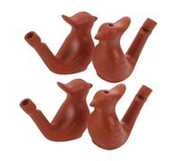 Toddmomy 4pcs Purple Clay Water Bird Whistles Realistic Bird Call Noisemakers for Parties Outdoor Camping Unique Decorative Nature Sounds