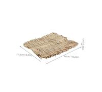 Toddmomy 4pcs Rabbit Nesting Mat Straw Grass Rug for Cage Bird Cage Mat Washable Soft for Small Animals