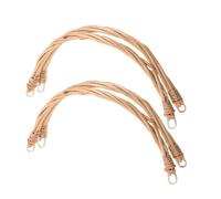 Toddmomy 4pcs Rattan Replacement Handles for Picnic Baskets Ergonomic Comfortable Grip Braided Woven Storage Basket Handles Easy Installation Fit for DIY Craft Repair