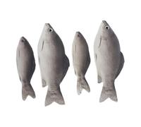Toddmomy 4pcs Realistic Fake Fish Prop for Aquarium Lifelike Artificial Fish Models Including Carp for Photography Kitchen Decor