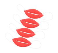 Toddmomy 4pcs Red Latex Halloween Masks with Big Sausage Mouth and Funny Thick Lips, Skin Friendly Party Jokes Props for Costume Parties and Birthdays, Humorous Design to Help You Unwind