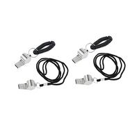 Toddmomy 4pcs Referee Whistle Lanyard Metal Whistles for Sports Stainless Steel for Football Basketball Soccer