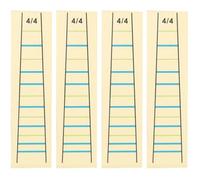 Toddmomy 4pcs Removable Violin Fretboard Stickers Paper Finger Guide Note Markers Auxiliary Tool No Glue Residue for Outdoor Violin Practice Use