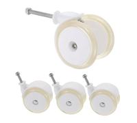 Toddmomy 4pcs Replacement Silent Pu Swivel Wheels Walker Stroller Chair Furniture Mute Castor Wheels for Indoor Use