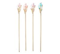 Toddmomy 4pcs Retro Alloy Hair Sticks Multi-function Hair Pins Elegant Timeless Accessories for Traditional Style Wedding and Chinese Party Ornament Color