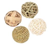 Toddmomy 4Pcs Seagrass Bunny Chew for Guinea Pigs Hamsters and Animals for Physical Activity and Health Safe Pet Accessories for Rabbits and Gerbils