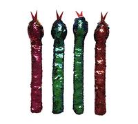 Toddmomy 4pcs Sequin Snake Pat Circle Slap Bracelets for Boys and Girls Wrist Sweatbands Party Wristbands Animal Design Toys Funny Boys and Girls Toys Random Color