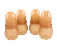 Toddmomy 4pcs Silicone Infant Feeding Bottle 60ml - Mini Anti-Colic Relief Flexible Silicone Newborn Bottles for Gentle Breastfeeding