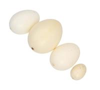 Toddmomy 4pcs Simulation Bird Eggs Assorted and Speckled Patterns Lightweight Lifelike Eggs for Painting Practice and Easter Decorations