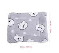 Toddmomy 4pcs Small Animal Blanket Set for Guinea Pig and Hamster, Soft Warm Wool Sleep Mat Pads, Grey Bear Head Design, Size S, Pet Cage Sleeping Pads
