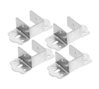 Toddmomy 4pcs Stainless Steel Bed Rail Brackets U Shape Heavy Duty Bed Hardware Support for Bunk and Standard Frames Reinforced Stability with Easy Installation and Precise Alignment