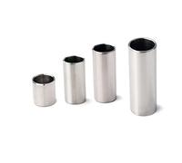 Toddmomy 4pcs Stainless Steel Guitar Slides Set 4 Sizes 2.8cm 5.1cm 6cm 7cm Silver Chromed Steel Slide for Acoustic and Electric Guitars Featuring Excellent Sustain and Sturdy Metal