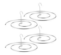 Toddmomy 4pcs Stainless Steel Spiral Hanging Rack for Bed Sheets and Quilts