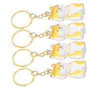 Toddmomy 4pcs Transparent Dog Hair Keepsake Keychain Charm Pet Hair Collector Storage Box for Memorial Tribute Cute Compact Design to Preserve Cherished Memories of Dogs