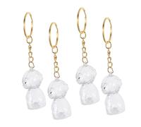 Toddmomy 4pcs Transparent Dog Hair Storage Keychain with Clear Capsule Portable Pet Hair Keepsake Ornament for Emotional Connection Stylish Souvenir for Convenient Bag Key Attachment