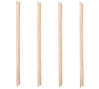 Toddmomy 4pcs Unfinished Wooden Domino Racks Single Row Mexican Train Holders DIY Craft Base for Mahjong Tiles Board Games Educational Game Accessories