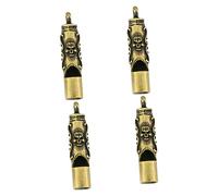 Toddmomy 4pcs Whistle Sports Referee Kit Skull Designed Whistle Pendant Car Keychain