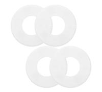 Toddmomy 4pcs White Abs Pool Ladder Escutcheons Covers round Shape and Sleek Style Easy Installation for Sealing Pool Ladder Holes and Protecting Spa Tube Rings