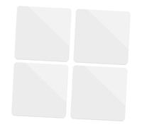 Toddmomy 4pcs White Acrylic Reflection Photography Board Props 10x10cm Mirror Photo Backdrops for Studio Posing and Makeup Photography