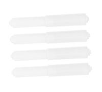 Toddmomy 4pcs White Spring Loaded Plastic Toilet Paper Holder Replacement Rods for Bathroom Tissue Dispenser Easy Install Toilet Holder Insert Compatible with Standard Rollers