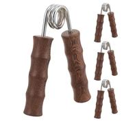 Toddmomy 4pcs Wooden Hand Grippers for Strength Training and Finger Exercise, Portable Forearm Strengthener with Palm Massager for Gym and Home Workouts, Lightweight Hand Grip Strengthener