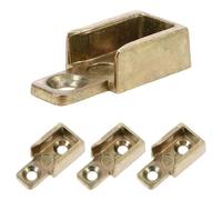 Toddmomy 4Pcs Zinc Alloy Window Lock Striker Plate Set Metal Security Strike Keeper Hardware for Casement Windows Sash Lock Parts for Home Security Upgrade