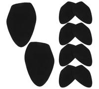 Toddmomy 5 Pairs Shoe Sole Protector - Adhesive Forefoot Sole Stickers for Floor Movement - Suede Training Slide Accessories for Dance Practice, Black
