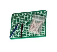 Toddmomy 5-Piece Miniature Ruler and Cutting Mat Set for Dollhouse Model Crafting, 1:12 & 1:6 Scale Mini Cabinet Accessories, Creative Mini House Ornament for Model Making