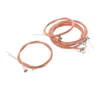 Toddmomy 5 Sets Acoustic Guitar Strings Replacement Pack for Folk Guitar Steel and Copper Material with Outstanding Hand Feel and Universal Fit for Practice and Music Creation
