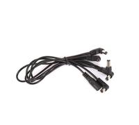 Toddmomy 5 Way Right Angle Power Supply Guitar and Bass Effect Pedals with for Pedal Daisy Chain Cable for Spring-loaded Male Jacks Noise Isolation Design, Black Glue Stock Material