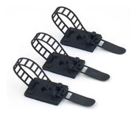 Toddmomy 50 Pcs Adjustable Black Nylon Cable Clips with Screw Mount, Removable Without Damage Cord Organisers for Power Cords and Network Cables in Home and Office