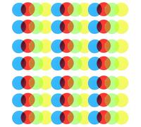 Toddmomy 500Pcs 15Mm Plastic Bingo Chips Counters Transparent Colorful Tokens for Kids Counting Math Game Accessories